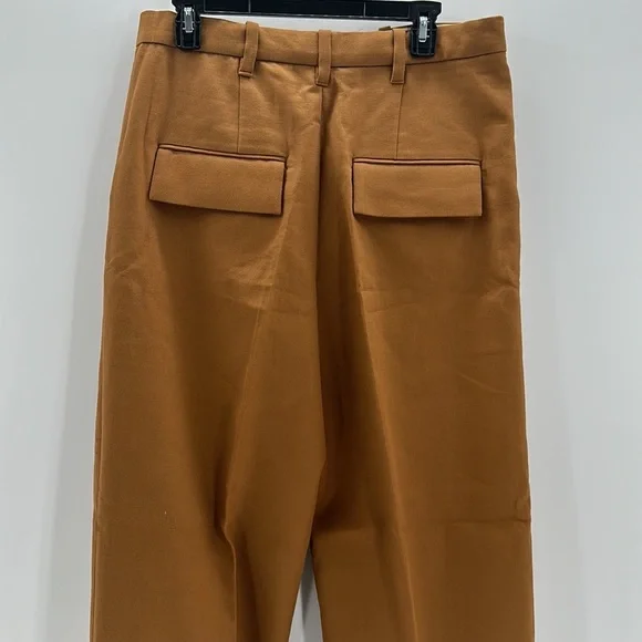 COS Cuffed Wide Leg Pants in Dark Tan, US10 - Picture 8 of 10